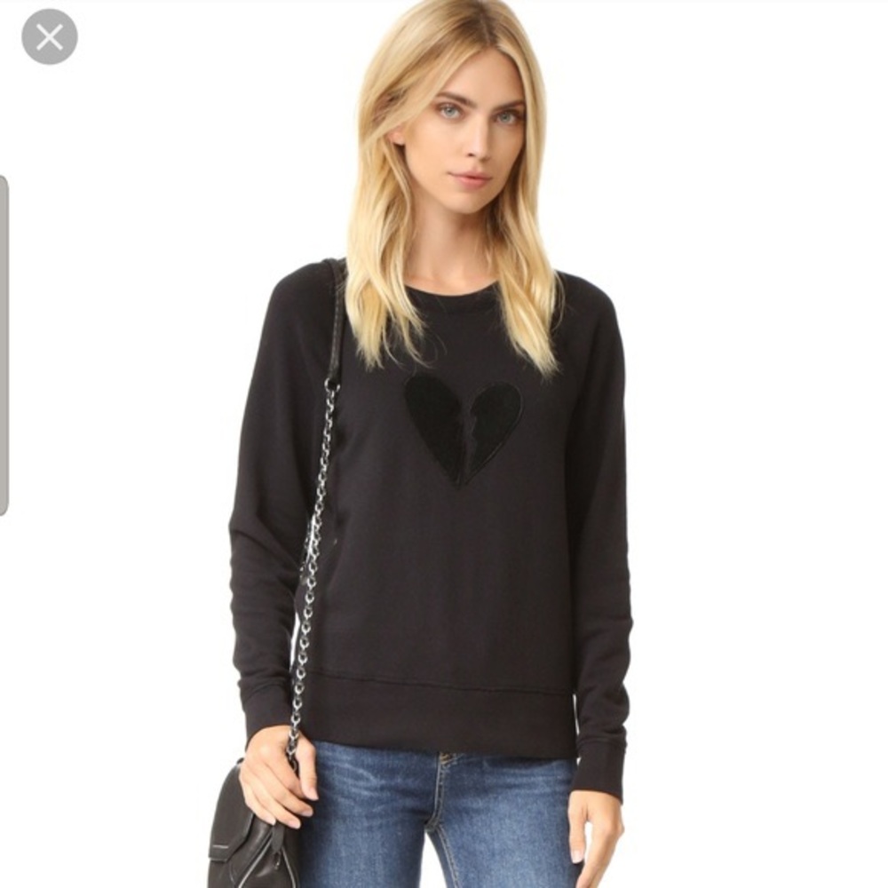 Rag and Bone Broken Heart Sweatshirt Worn Twice